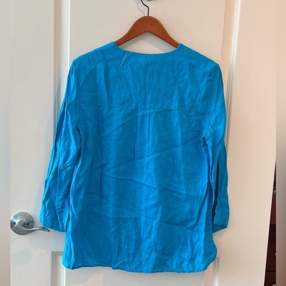 L.K.Bennett London TW ALANIA IN HAWAIIAN BLUE Top - Picture 7 of 13